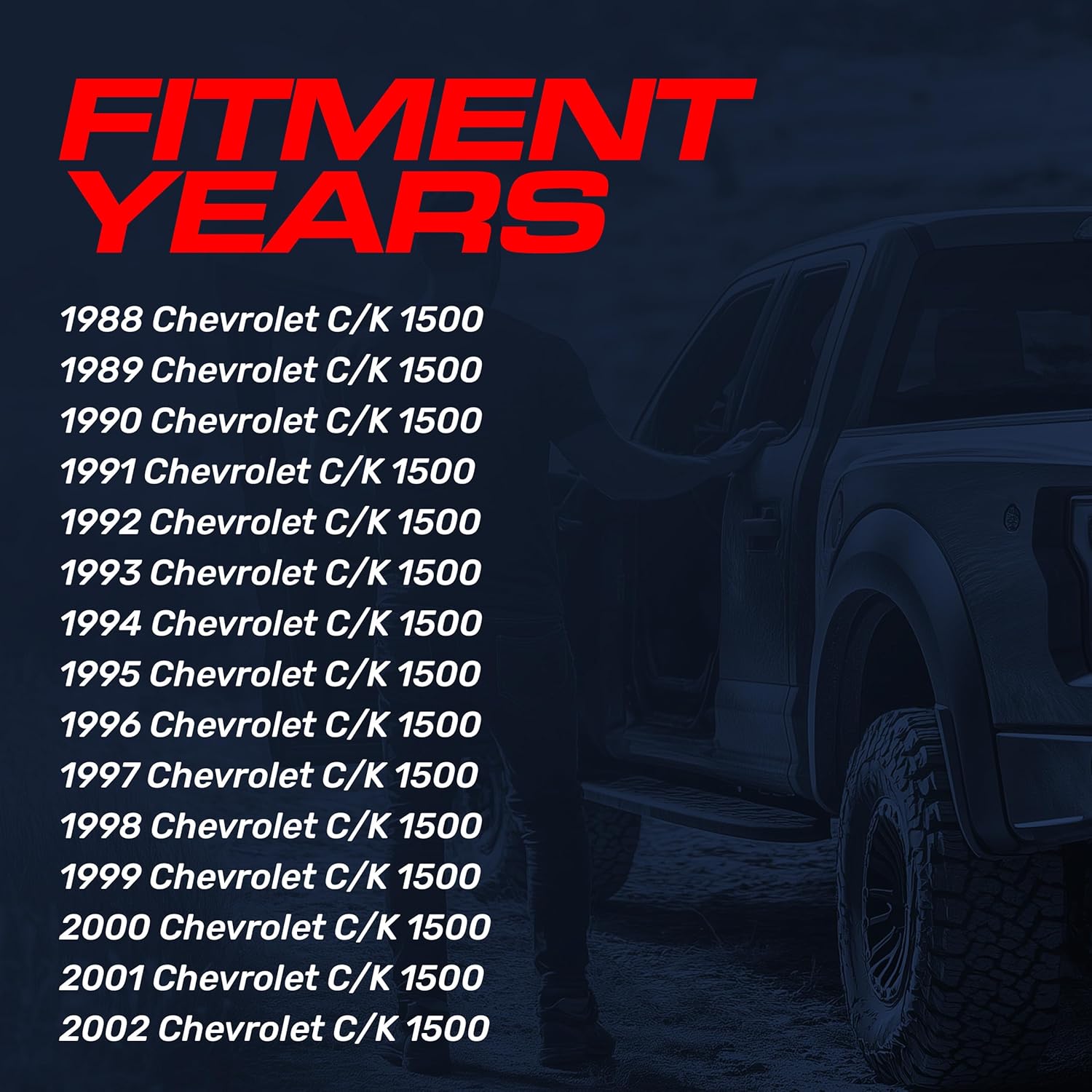 Master Tailgaters Chrome Tailgate Bezel with Backup Camera Replacement for Chevrolet C/K 1500 (1988-2002) | IP68 Waterproof | Parking Grid Lines Available | Easy to Install