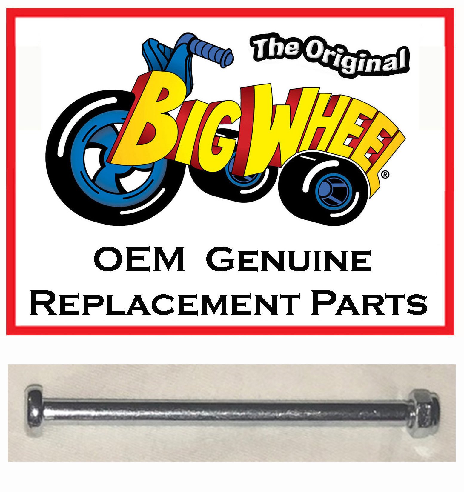 Bolt with Nut for The Original Big Wheel, Original Replacement Parts