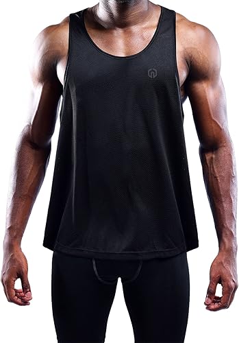 Miniatura 7 de NELEUS Paquete de 3 camisetas sin mangas con espalda en Y Dry Fit para hombre