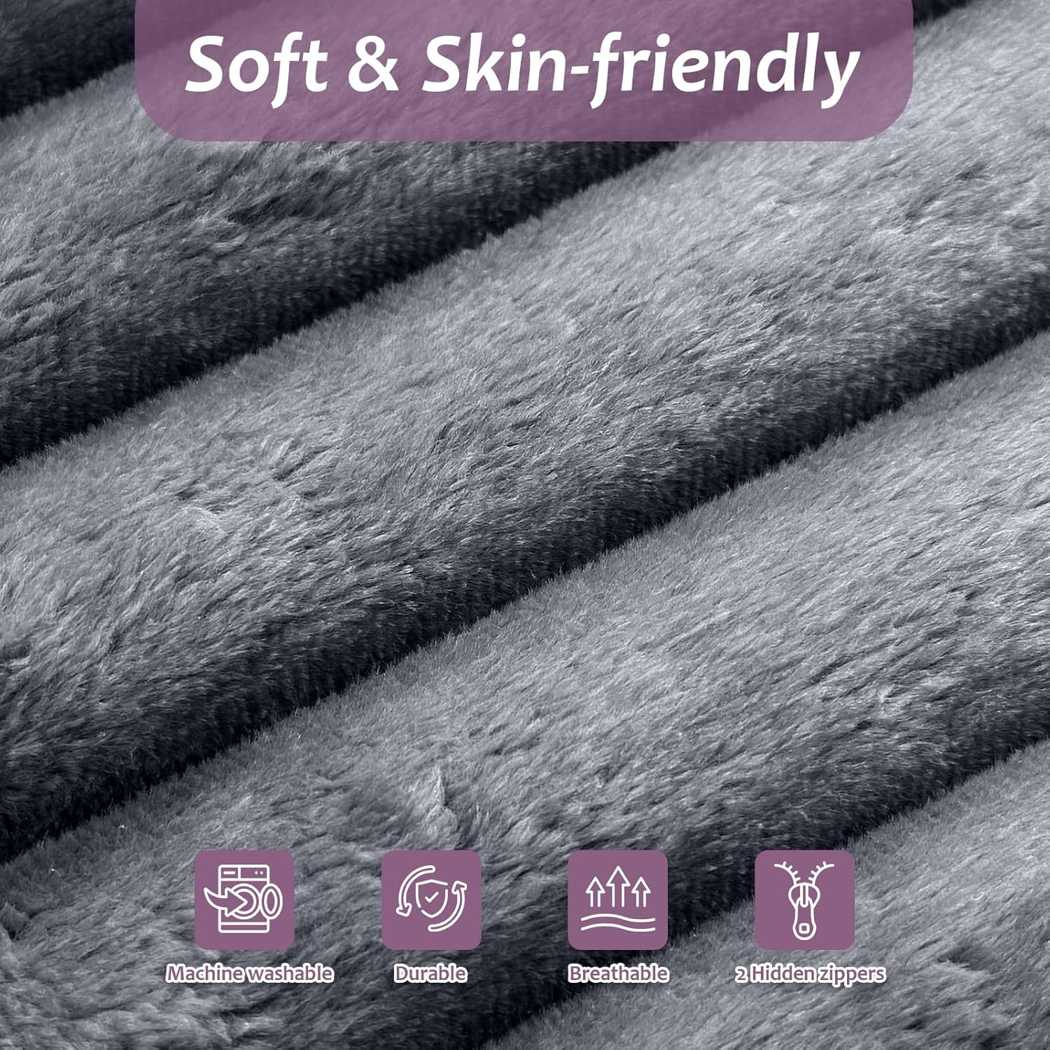 Bean Bag Chair for Adults, 3-in-1 Convertible Giant Bean Bag Memory Foam Beanbag Lazy Sofa & Bed Lounge Couch with Machine-Washable Soft Flannel Cover for Bedroom Living Room, Dark Grey(55"x 76"x 20")