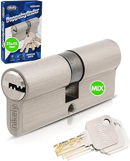 GERCAR Pro Schließanlage DIY MIX Profilzylinder 35/45 Schließzylinder gleichschließend nach wunsch kombinierbar - Zylinderschloss 80 mm A:35 B:45 - selbst zusammenstellen mit einem Schlüssel