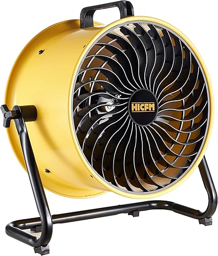 Miniatura 15 de HiCFM Ventilador de tambor industrial de 61 cm, 8800 CFM de alta velocidad, ventilador de aire de metal resistente de 3 velocidades con ruedas para