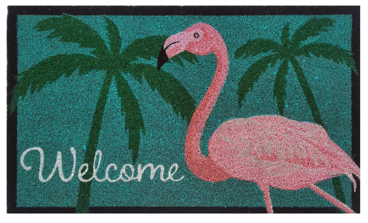 Briarwood Lane Flamingo Summer Natural Fiber Coir Doormat