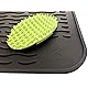Silicone Dish Drying Mat & Scrubber XL 17.8" x 15.8" | Black Kitchen Dish Drainer Mats & Trivet | Food Safe Fast Draining Pad for Dishes (Black, XL)