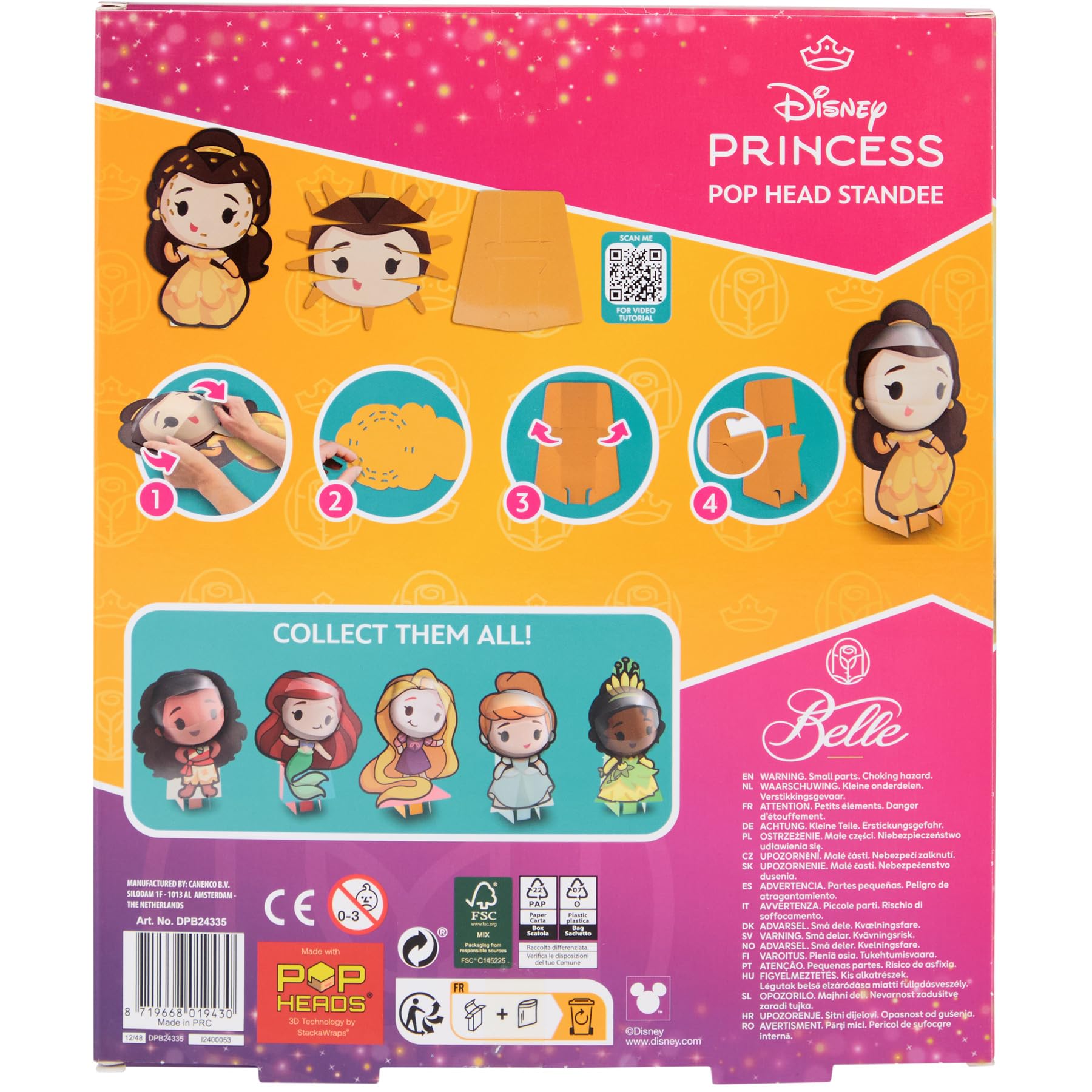 Disney Princess Belle Figure - 3D Pop Head 30 cm - Beauty and The Beast - Collectible Figure - Toy Gift Idea (DPB24336) - Image 2