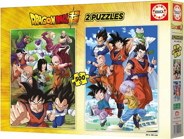Educa - Dragon Ball | 2 Puzzles emballent avec 500 pièces chacun. Mesure: 34 x 48 cm. À partir de 11 Ans (19915) - 3