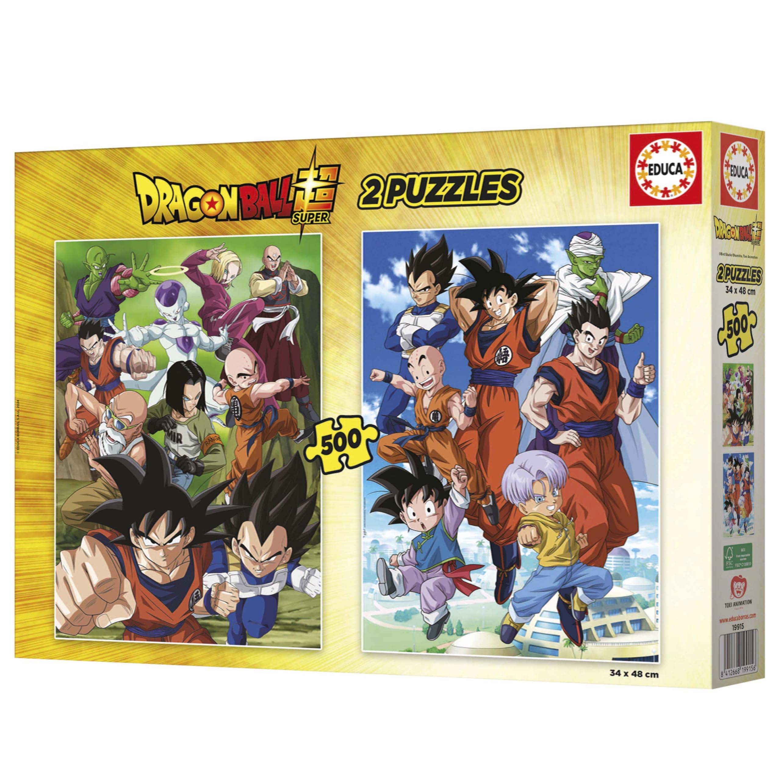 Amazon.com: Educa - Dragon Ball | Pack of 2 Puzzles with 500