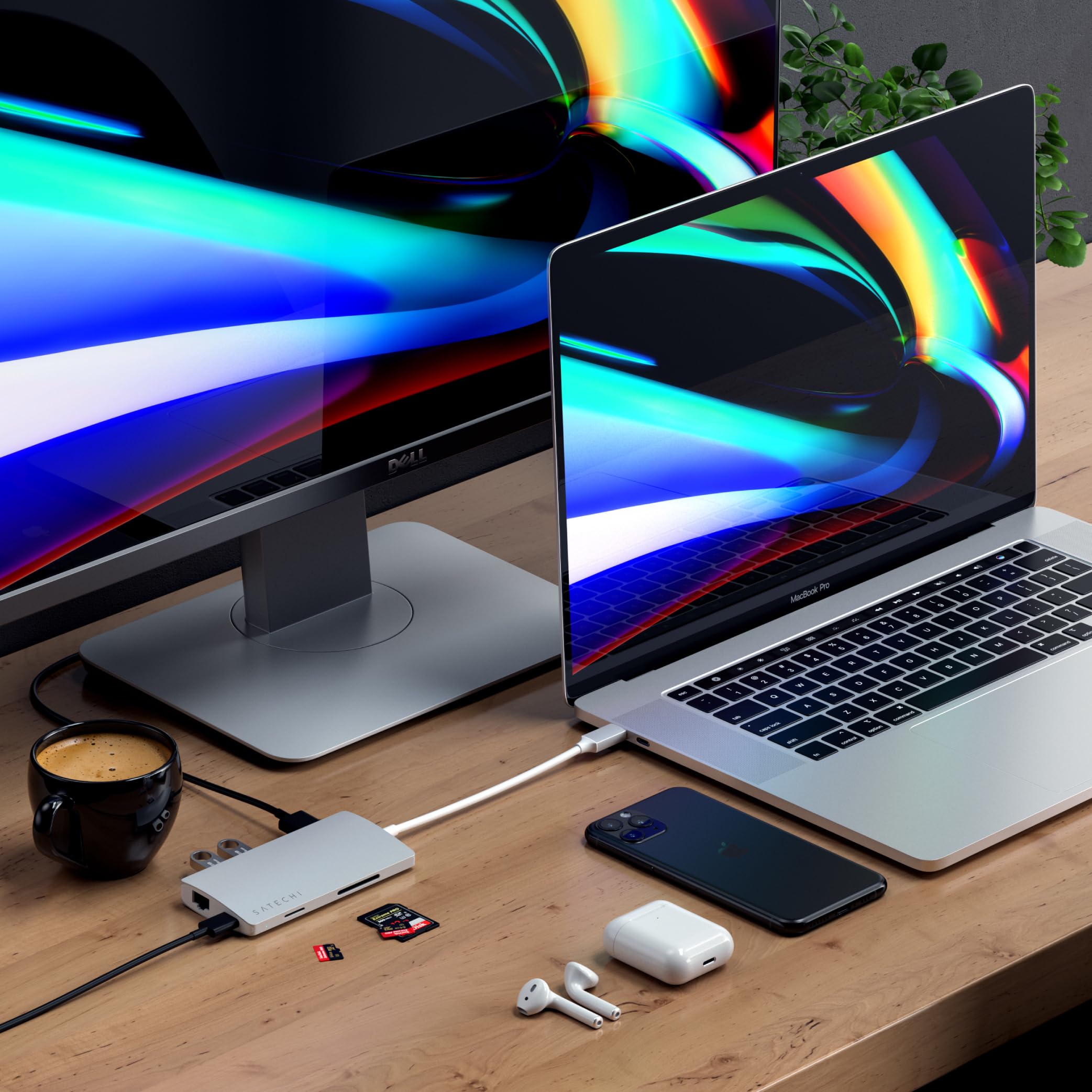 Amazon.com: Satechi 8 in 1 USB C Hub Multiport Adapter V2, 4K HDMI