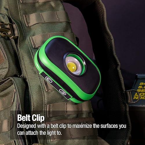 Miniatura 5 de Luna Tech, luz de campo Sportsman, 1000 lúmenes, impermeable, base magnética giratoria, clip para cinturón, incluye cable de carga USB y adaptador