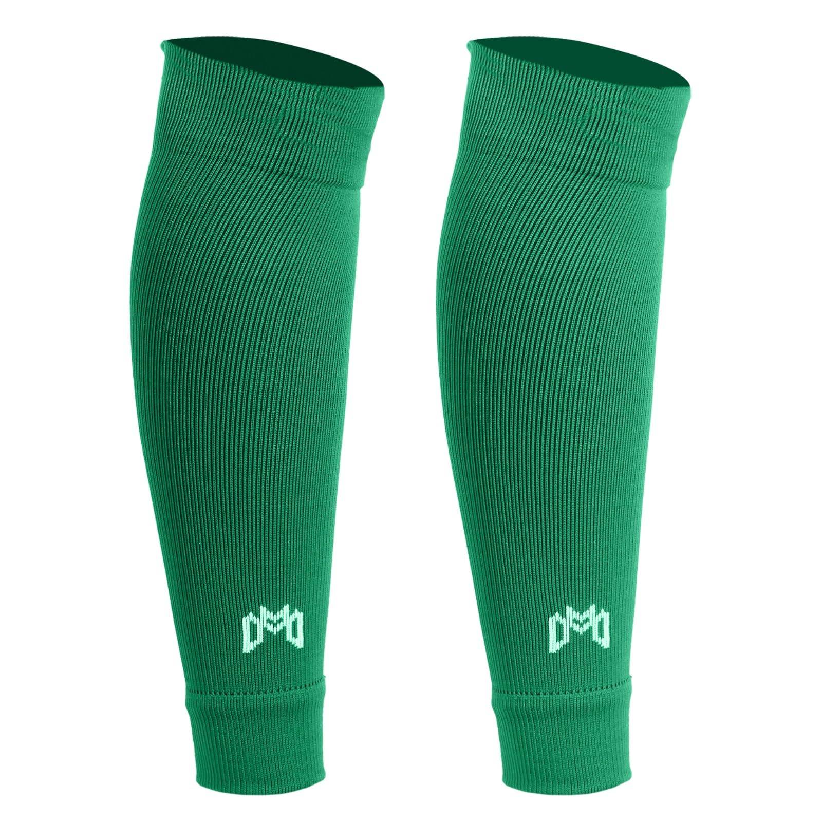 MediCaptain Pre Cut Soccer Sock Sleeves, Companion for Soccer Grip Socks, Securely Holds Shin Guards, Compression Leg Warmer (Green, One Size)