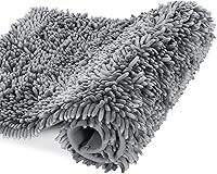 Vista 23 de Yimobra - Tapete de baño de felpilla de 55.1 x 24 pulgadas, microfibra gruesa, absorbente, extrasuave, antideslizante, lavable a máquina, para piso
