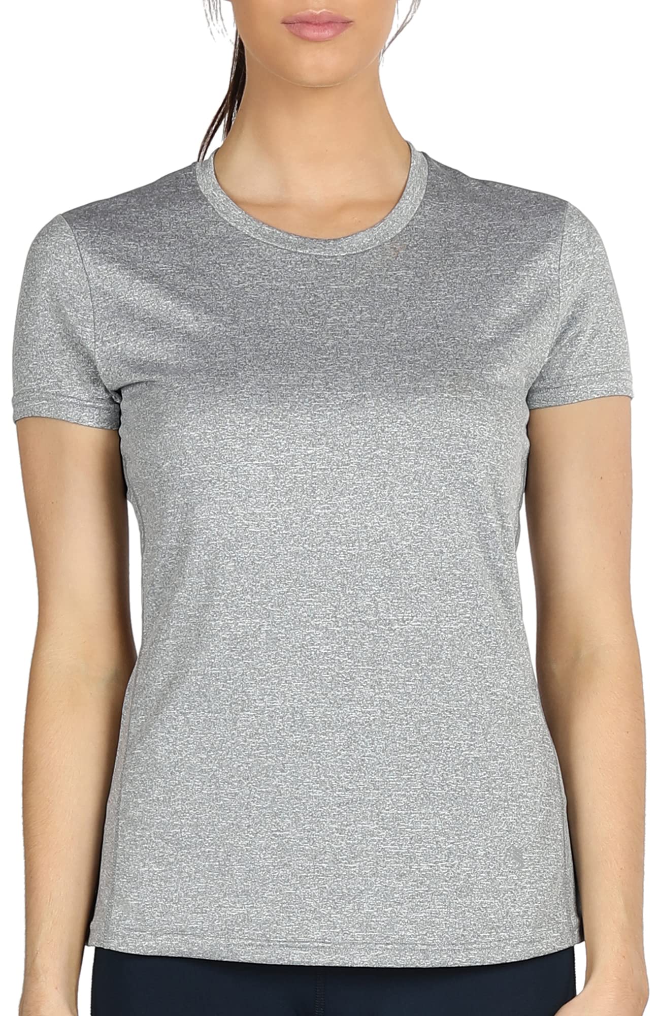 icyzone Camiseta de Fitness de Manga Corta para Mujer, Pack de 3