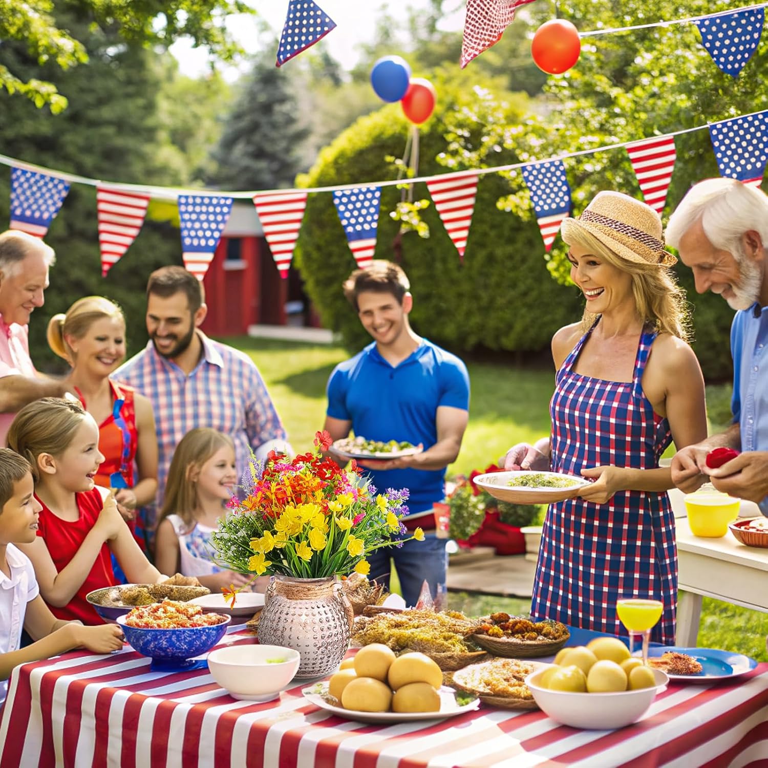 36 Bundles Artificial Plants Flowers Outdoor Spring Decoration Faux Flowers for Outdoor Planters Fake Wildflowers Faux Flowers Bulk for Hanging Planter Home Wedding Spring Summer Decor - Image 4