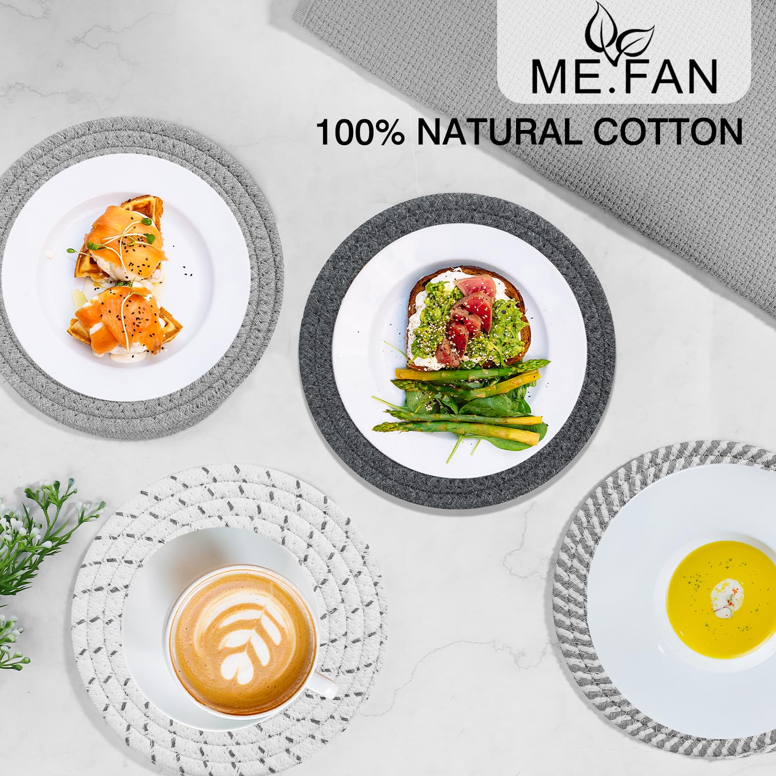 ME.FAN Cotton Trivets - 8 Set Heat Resistant -3 ME.FAN Cotton Trivets - 8 Set Heat Resistant -3