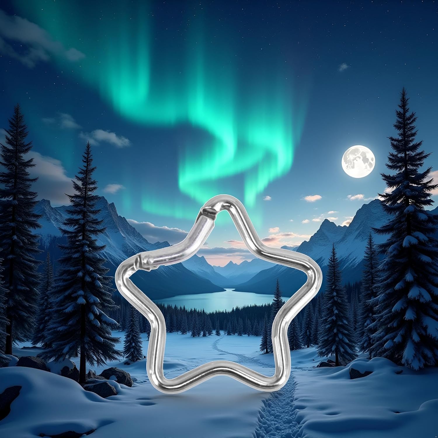 1 Pc Carabiner Clip Star Shaped Climbing Buckle Aluminum Alloy Heavy Duty Keyring Hook for Camping Fishing Hiking Traveling Spring Loaded Carabiner Keychain Accessory - Image 8