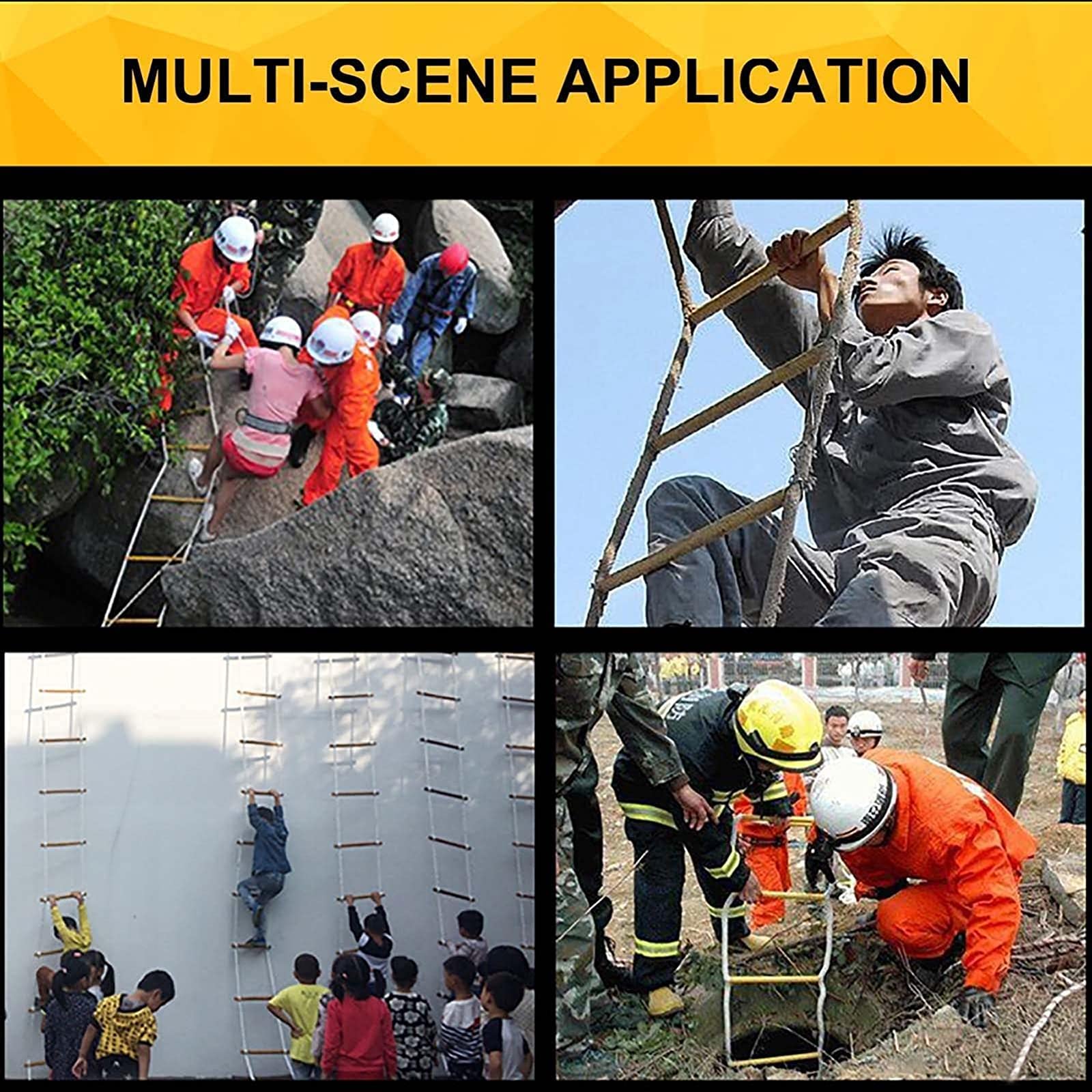 Scala Antincendio, Scala Antincendio Di Emergenza, Scala Di Evacuazione Di Sicurezza Ignifuga, Scala Antincendio, Veloce da Schierare/Rope Ladder/3M