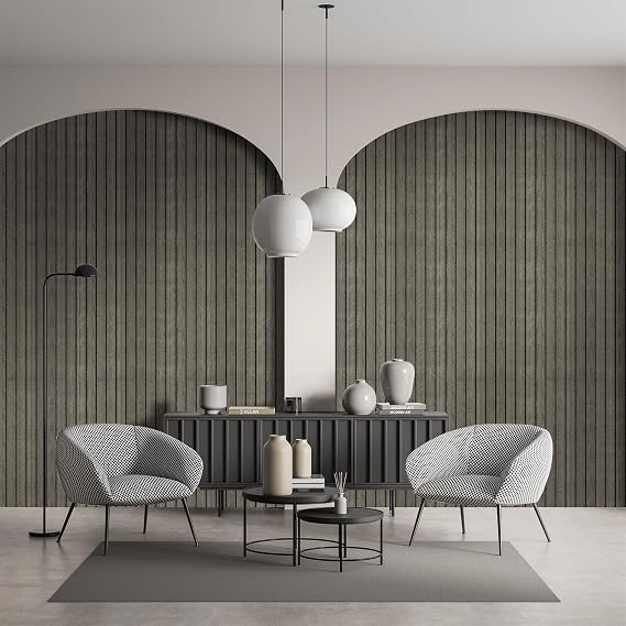 WADILE PVC Wood Grain Panels for Wall, 15.7 in X 8.5 ft Soundproof Peel and Stick, Cover 11.2 Sqft, Fishbone