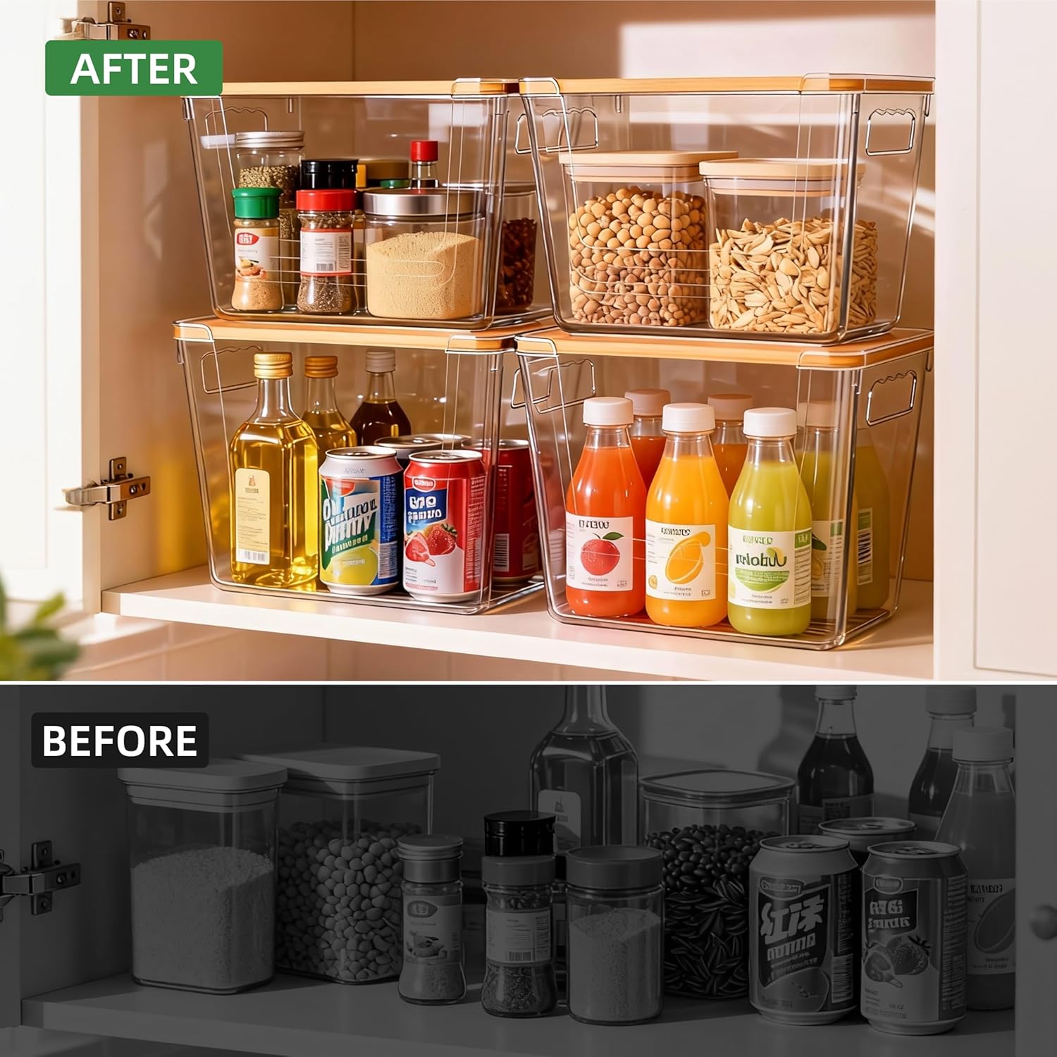 4 Pack Garbage Bag Dispenser, Under Sink for Kitchen, Cabinet, Laundry Room, Pantry Organizer and Storage, Perfect for Storing Potatoes, Onions, Fruits (Clear, 4 Pack) - Image 6