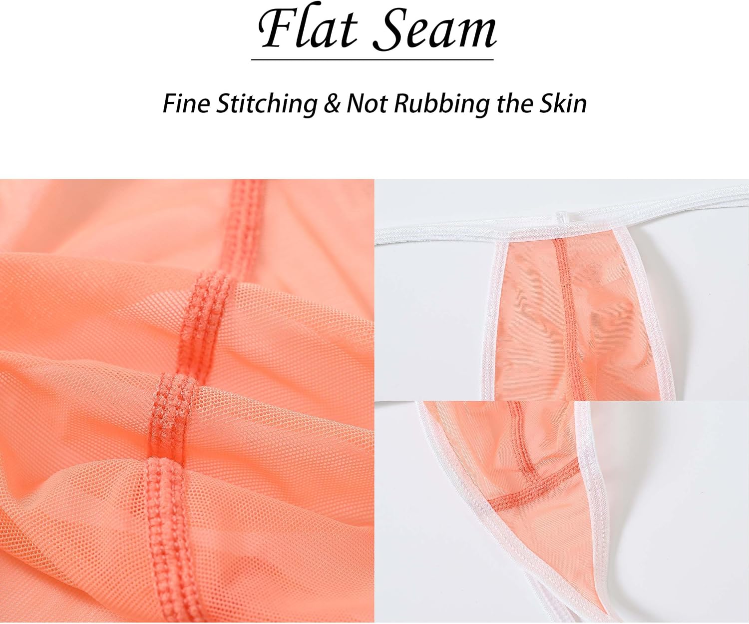Mens Sexy Sheer Thongs See Through Underwear Pouch Low Rise G-String Bikini