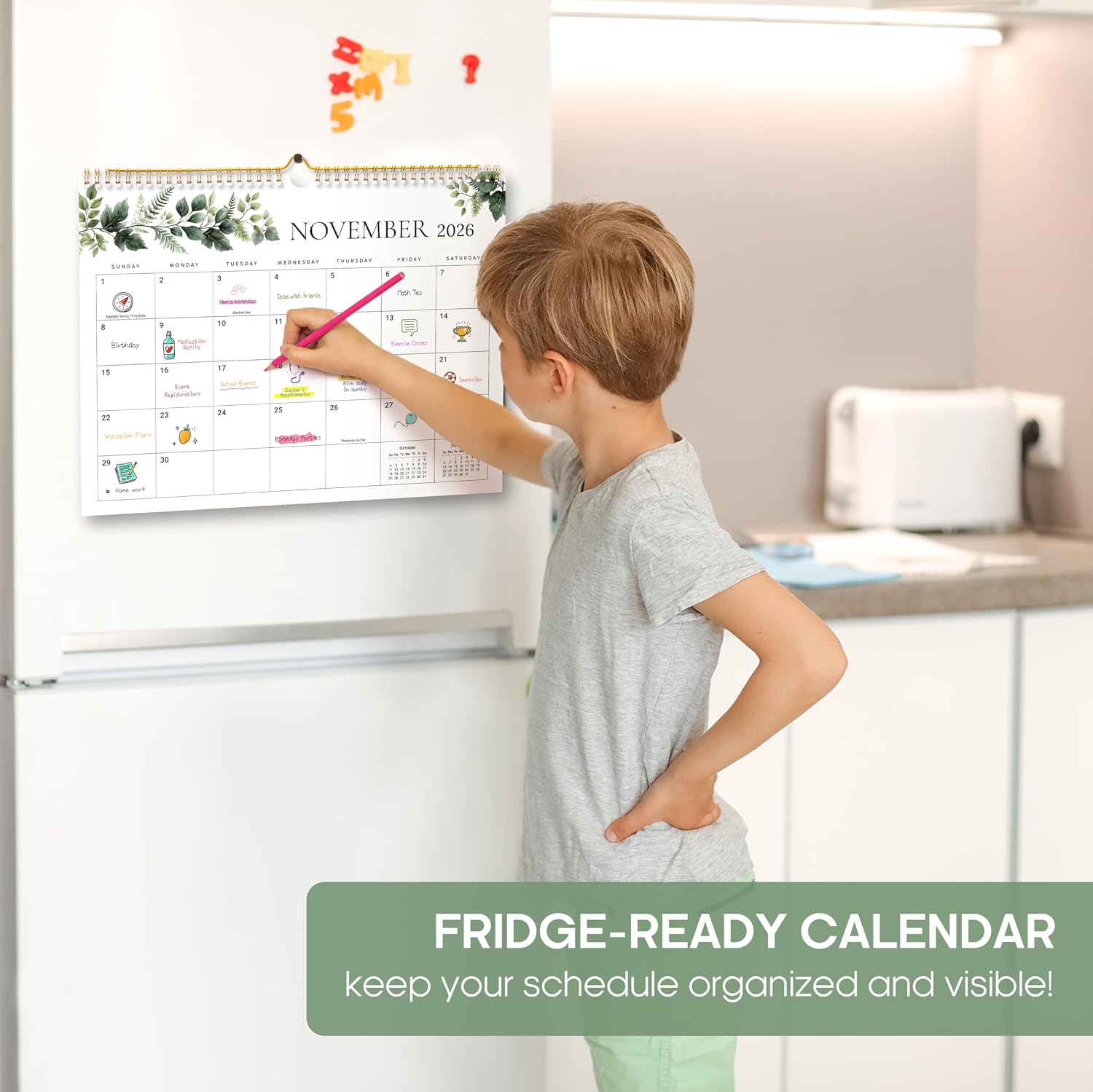 Taja Calendar 2026-2027, Apr 2026-Dec 2027, 21-Month, 14.7" x 11.5" image 5