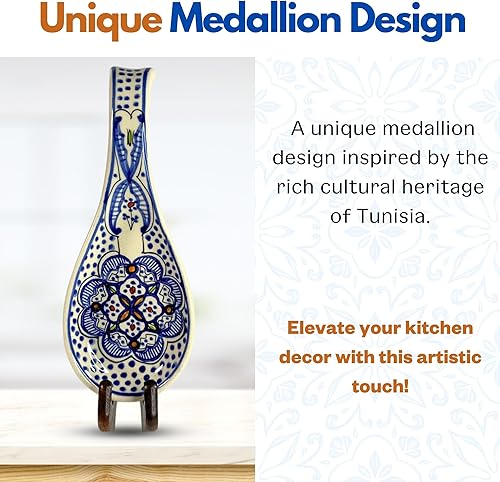 Miniatura 2 de Soporte para cuchara de cerámica – Soporte para cuchara de café para encimera de cocina – Soporte para utensilios de cocina, soporte para espátula,