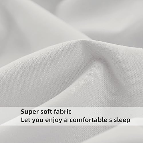Miniatura 4 de Sábana bajera ajustable tamaño individual, sábana bajera estándar de 16 pulgadas, ajuste totalmente elástico, suave y cómoda, transpirable,