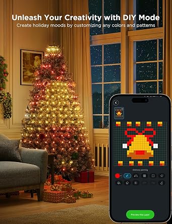 Govee Christmas Tree Lights, 6.6ft 24 String Lights for Holiday Decor