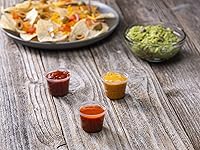 Vista 3 de {1 onza, 200 tazas} Vasos de plástico transparente para porciones sin tapas, pequeños recipientes para control de porciones, chupitos de gelatina