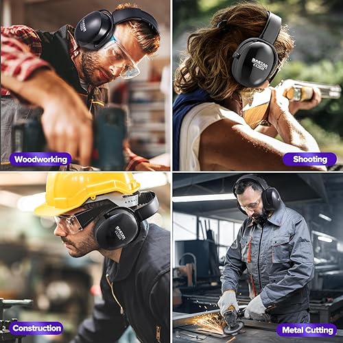 Miniatura 9 de Audífonos de protección auditiva para adultos y niños, auriculares con cancelación de ruido para autismo, orejeras ajustables con cancelación de