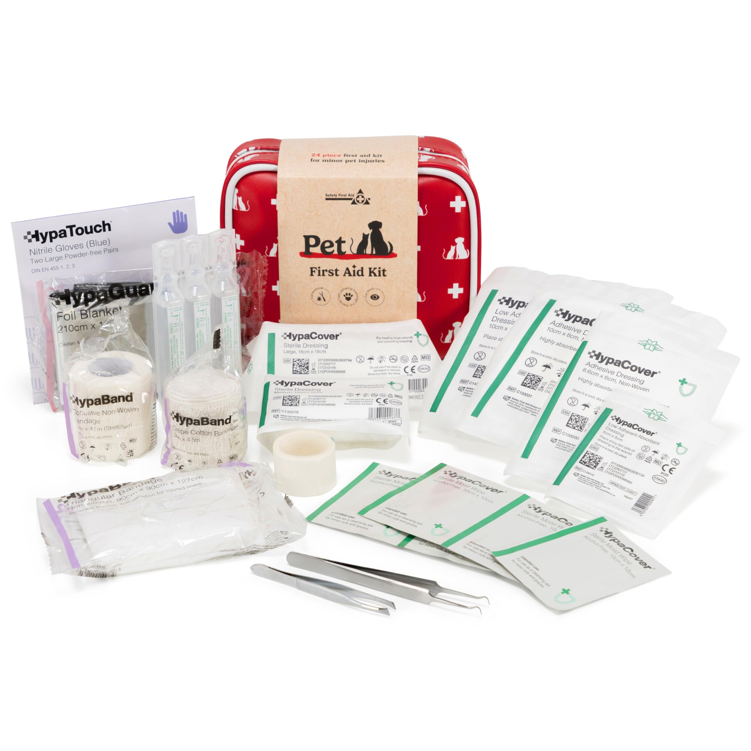 Safety First Aid Group Pet First Aid Kit - Suitable for Dogs, Cats and Other Small Animals