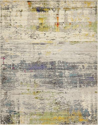 Miniatura 17 de Tapete abstracto Unique Loom, colección Estrella, moderno, multiárea, Polipropileno, Gris