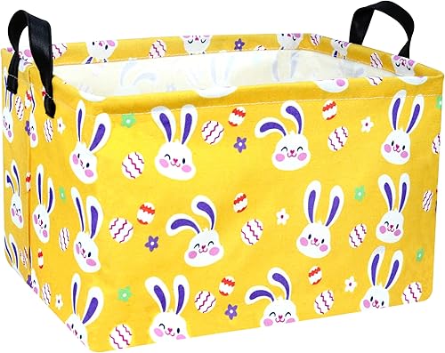 Miniatura 8 de Cestas de Pascua de dinosaurio grandes para niños, cesta de Pascua personalizada para bebé, color azul, decoración de primavera para niños