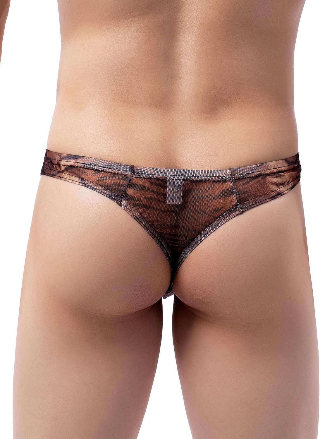iKingsky Men's Tiger Stripes Thong Breathable T-back Underwear Low Rise Sporty Under Panties for Men - Image 5