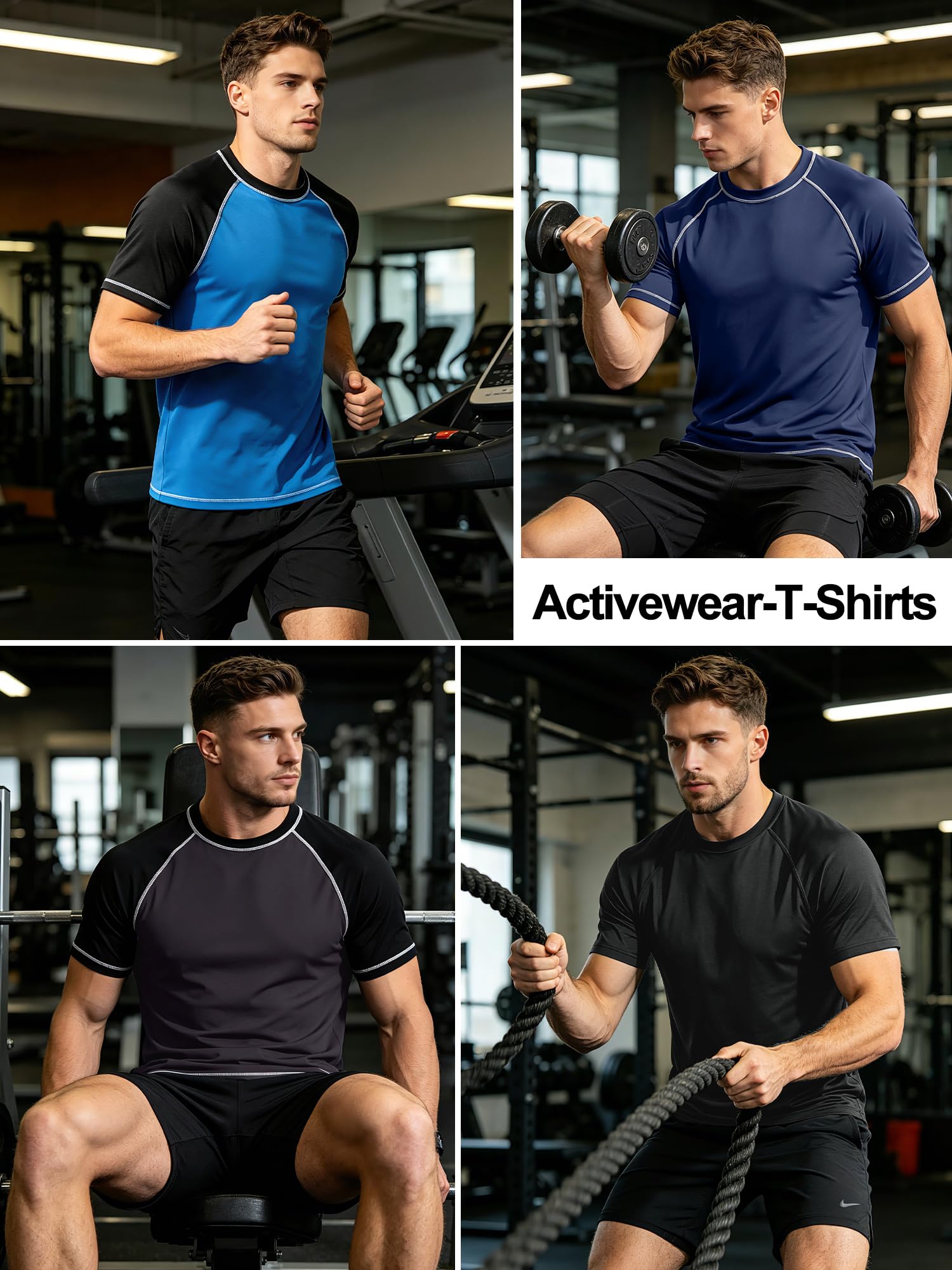 YuKaiChen Rashguard Camiseta de natación para hombre, de secado rápido, transpirable, de manga corta, para deportes acuáticos