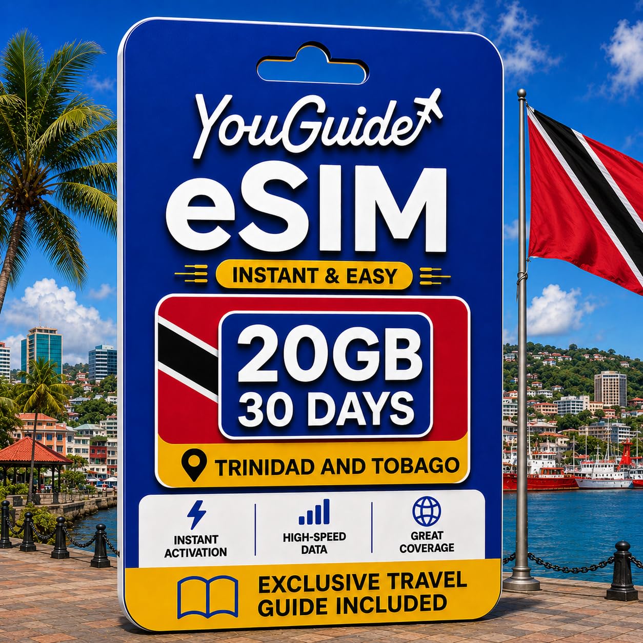 Trinidad y Tobago eSIM 20GB 30Days