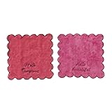 Creative Co-Op Embroidered Sayings Cotton Bath Towel Set, Pink, Set of 2