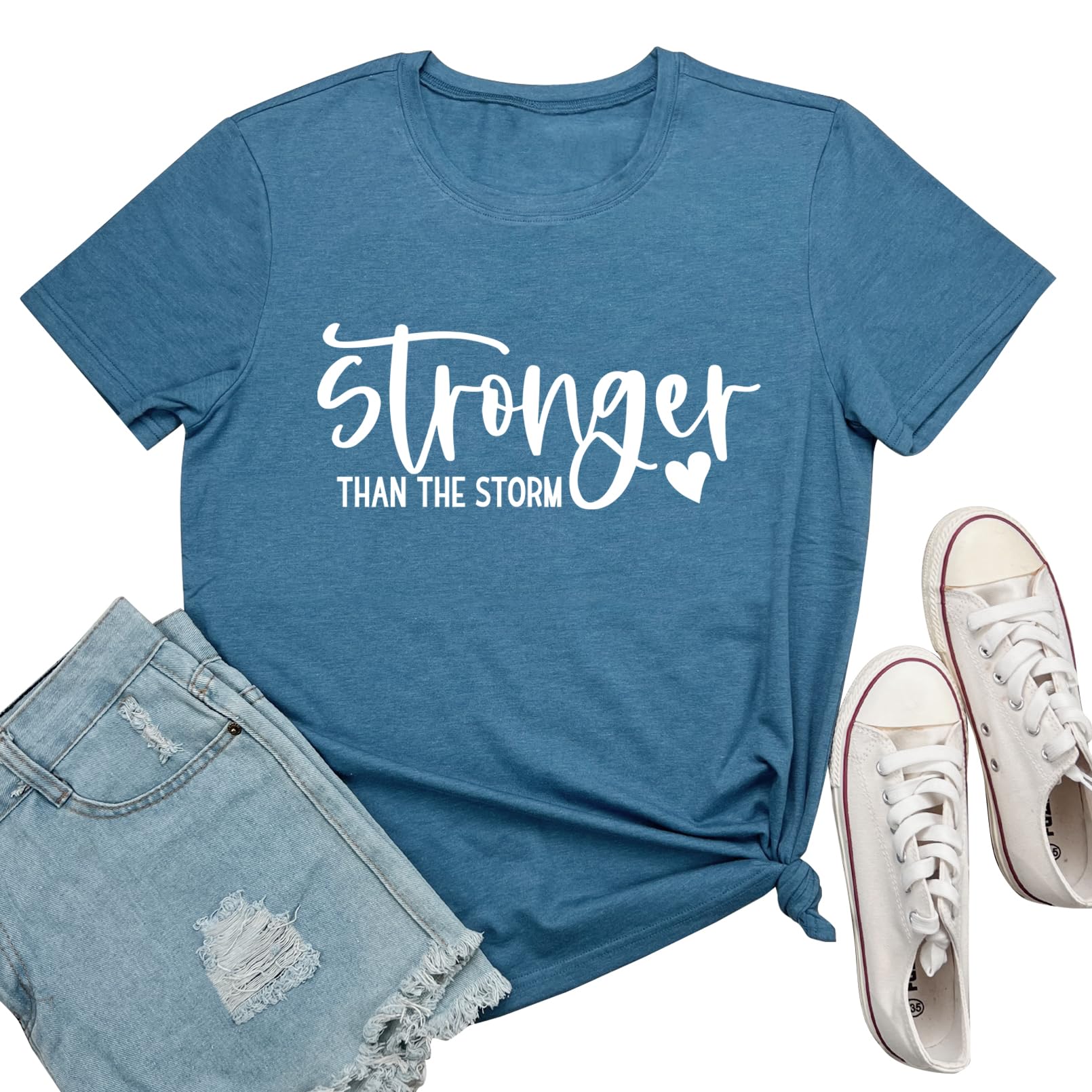 BLACKMYTH Women Cute Graphic Stronger Tee Shirts