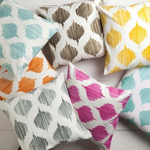 Miniatura 3 de Mark&Day Pillows, funda de almohada decorativa Harmole Aqua para sofá, cama, 18 x 18 pulgadas, decoración global del hogar, para sala de estar y