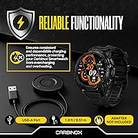 Vista 3 de Carbinox Cargador USB compatible con el reloj inteligente Carbinox, velocidad de carga rápida, diseño elegante, funcionalidad confiable