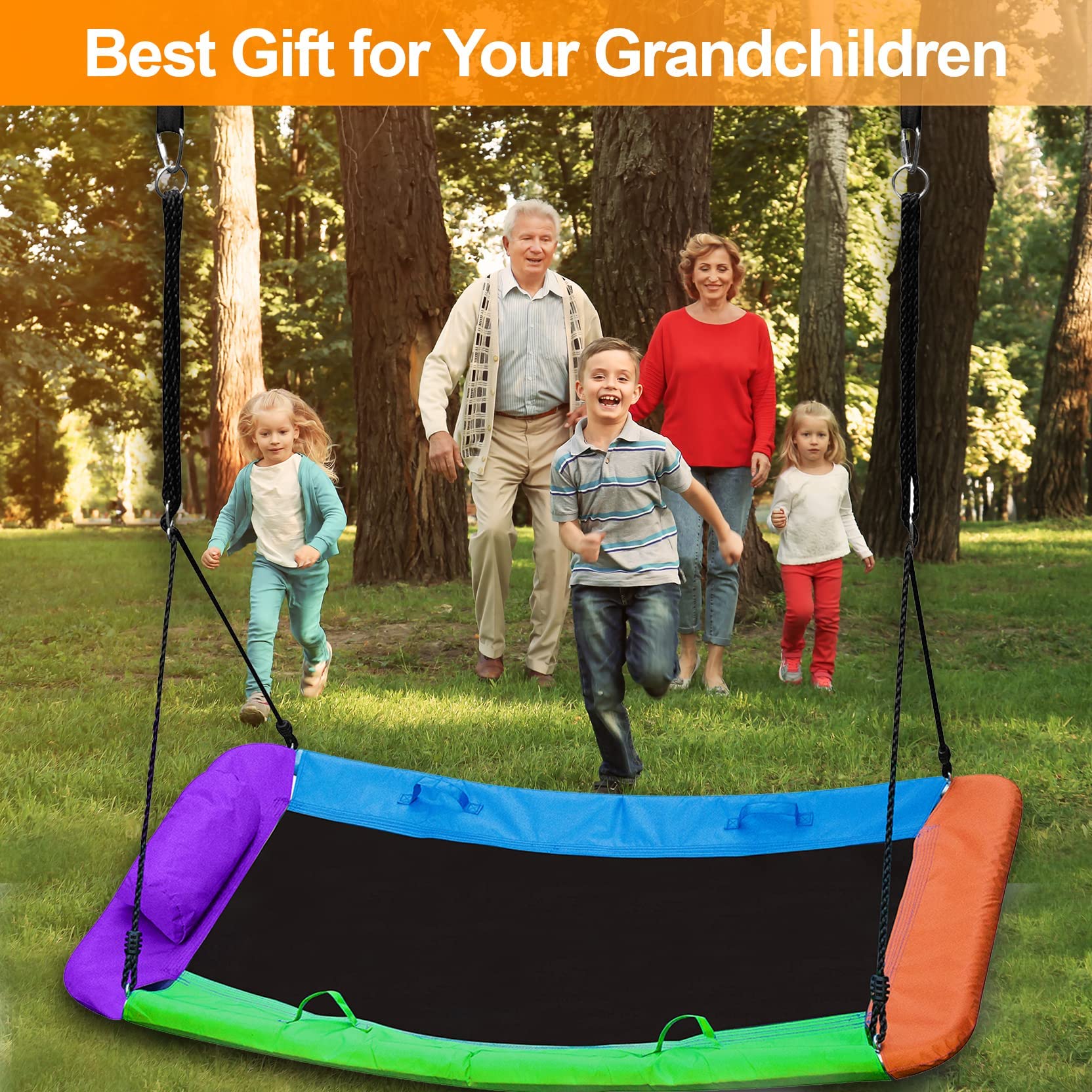 Buy Platform Tree Swing for Kids and Adults 60’’ Backyard Swing Set