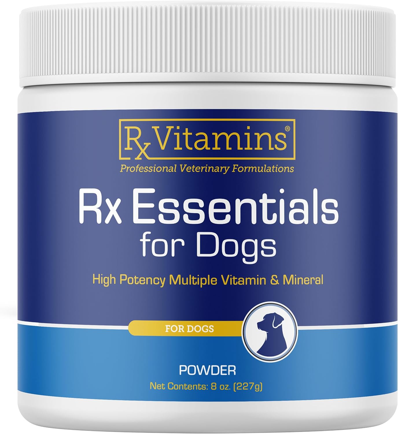Rx Vitamins Essentials for Dogs – Daily Vitamins & Minerals – with Blue Spirulina, Kelp Powder, and Milk Thistle – Complete Canine Vitamins and Essential Minerals Powder – 8 oz