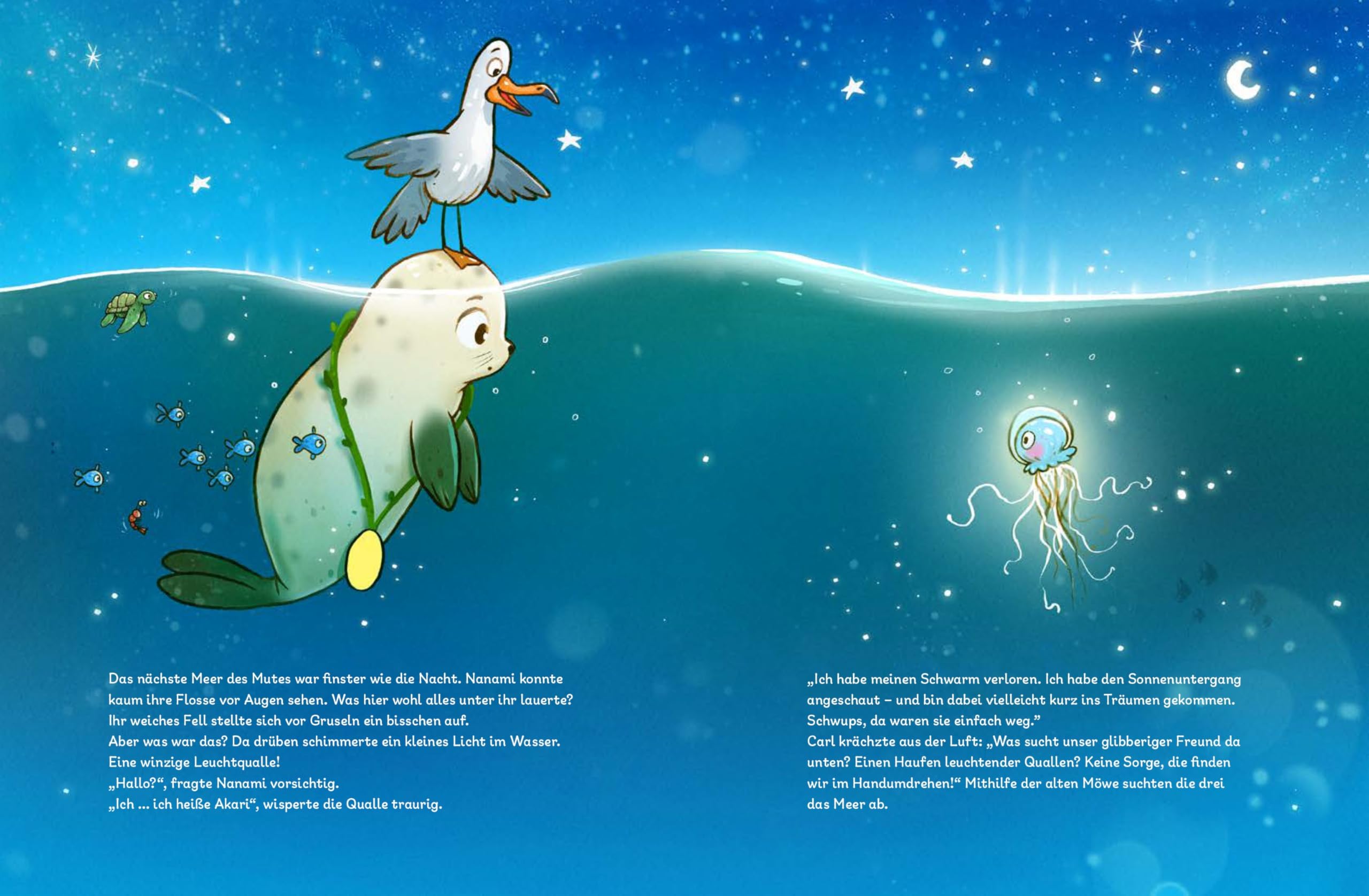 Nanami – Schwimm dich mutig: Liebevolles Bilderbuch zum Thema Mut ab 4 Jahren mit Glitzerfolie auf dem Cover und im Innenteil