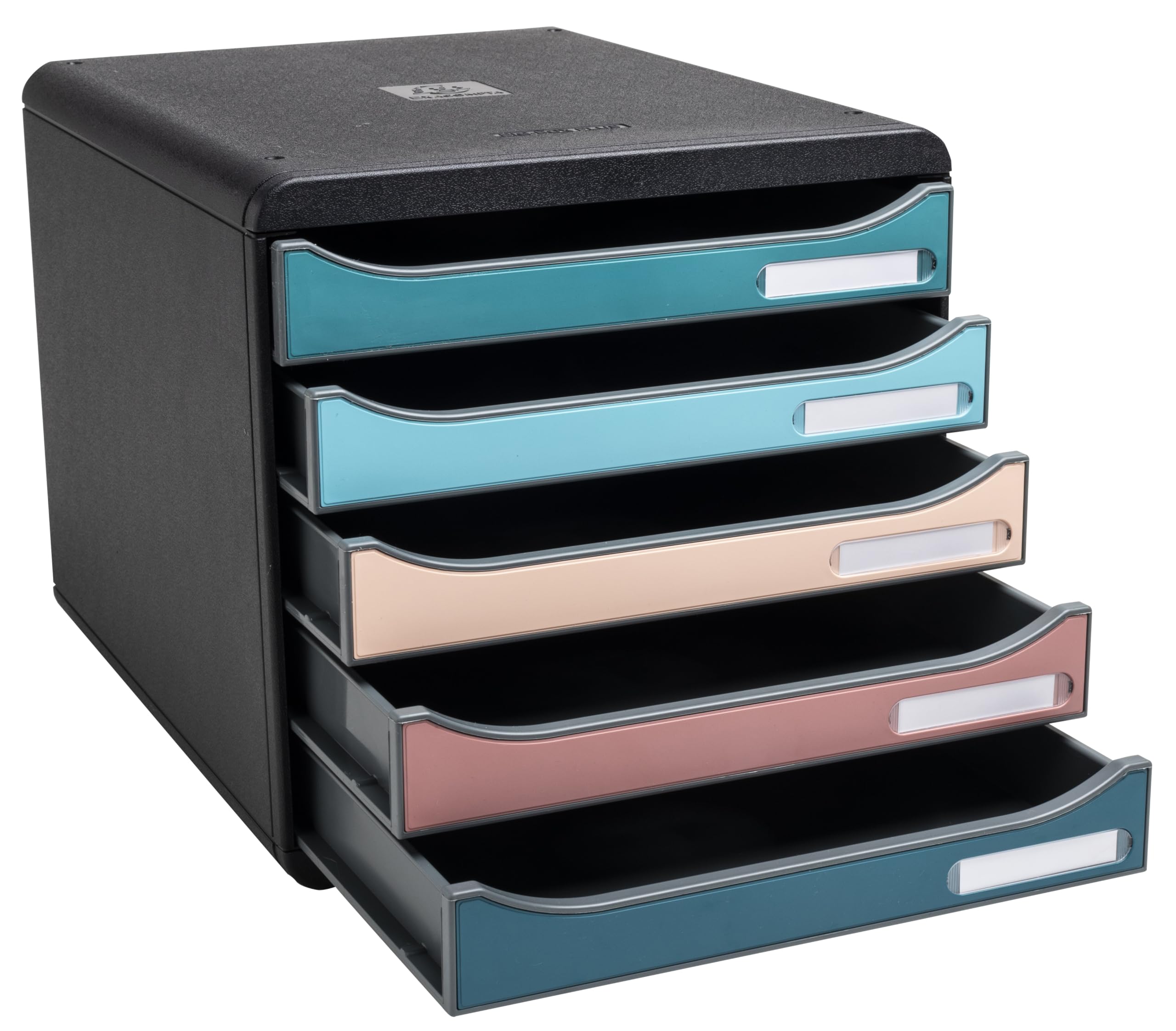 Exacompta BIG BOX+ Skandi Module de classement Caisson 5 tiroirs A4+ 34,7x27,8x27,1 cm