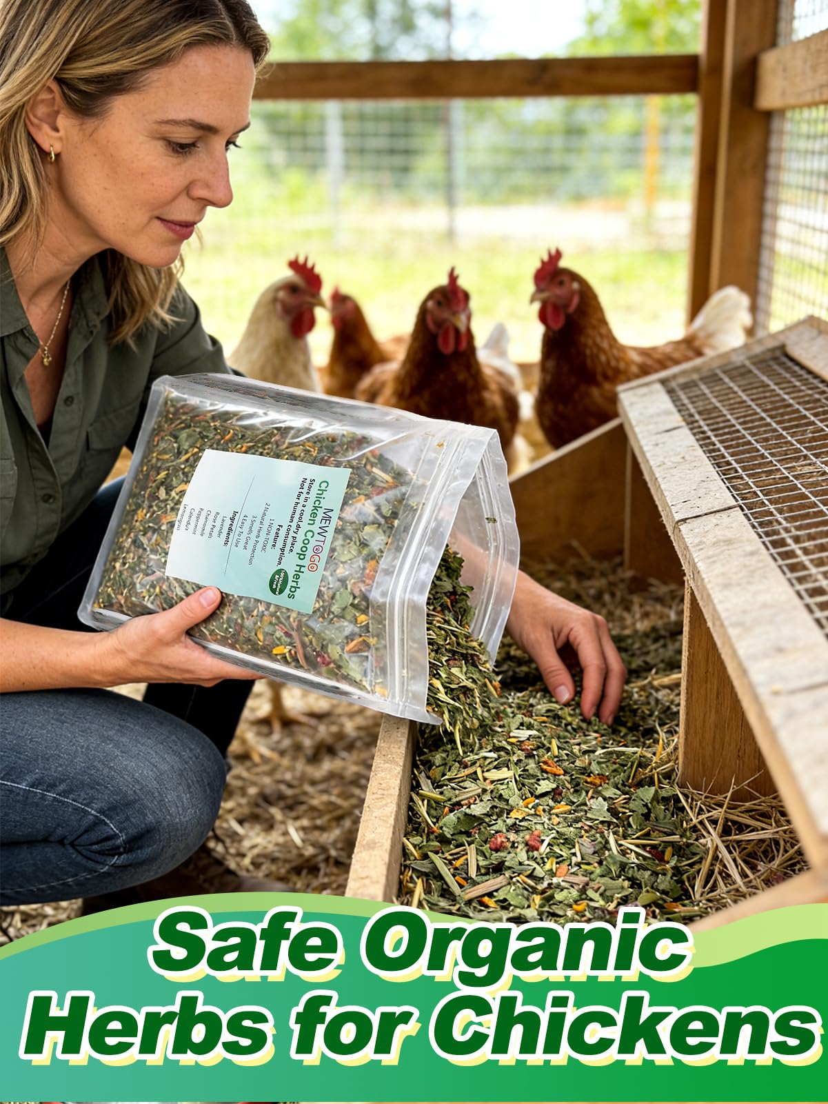 Chicken Nesting Herbs - 14oz Natural Blend For Coop Bedding & Hen Comfort