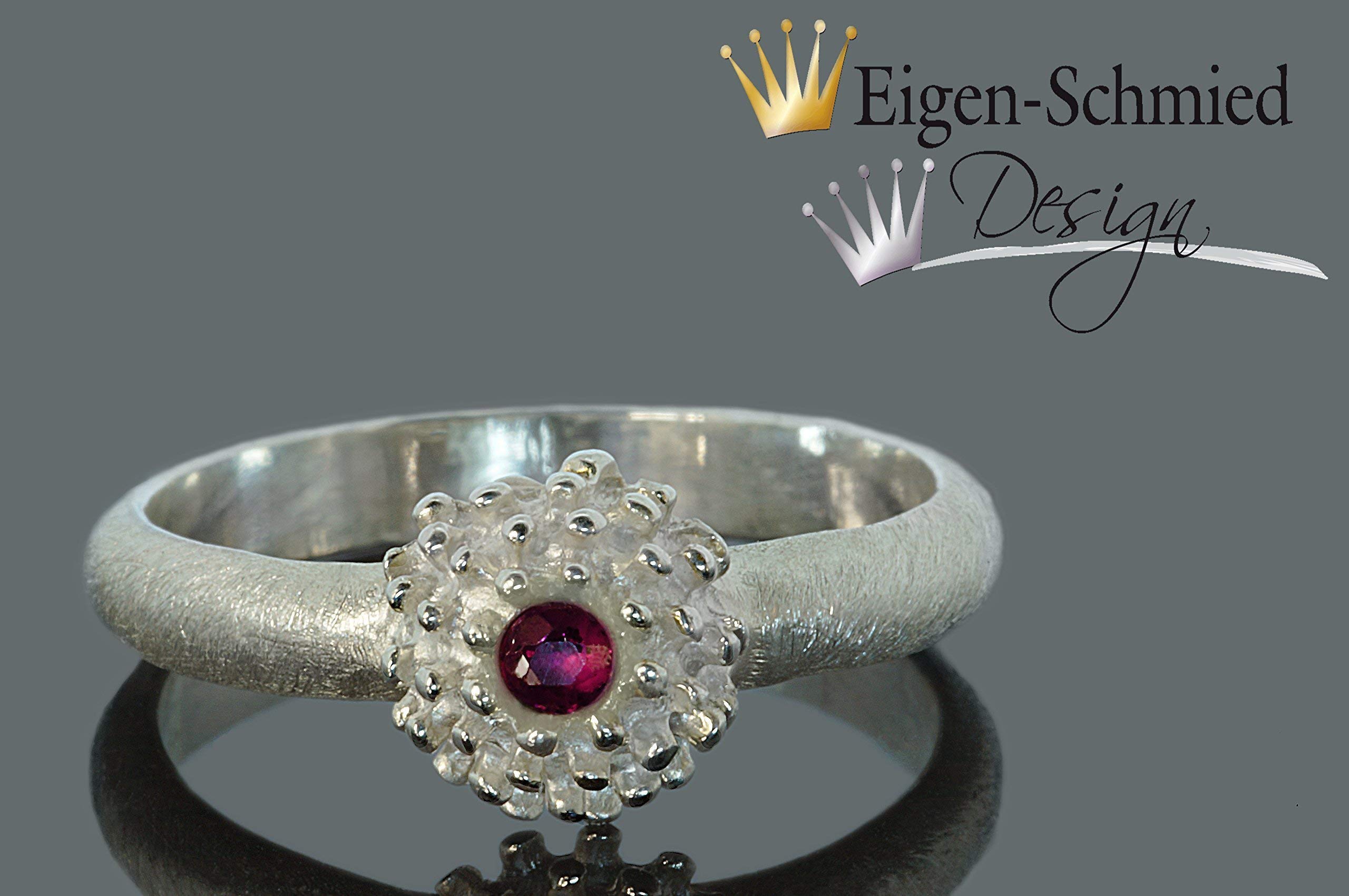 Goldschmiede Silberring small flower in 925er Sterling Silber, Frühling, Ring mit Blume, Silber, Silberschmuck, Silberring, handmade, Unikat, Verlobungring