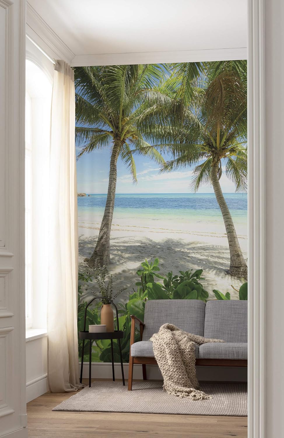 Komar Non-Woven Photo Wallpaper Palmy Beach, Colourful, 280 x 200 cm