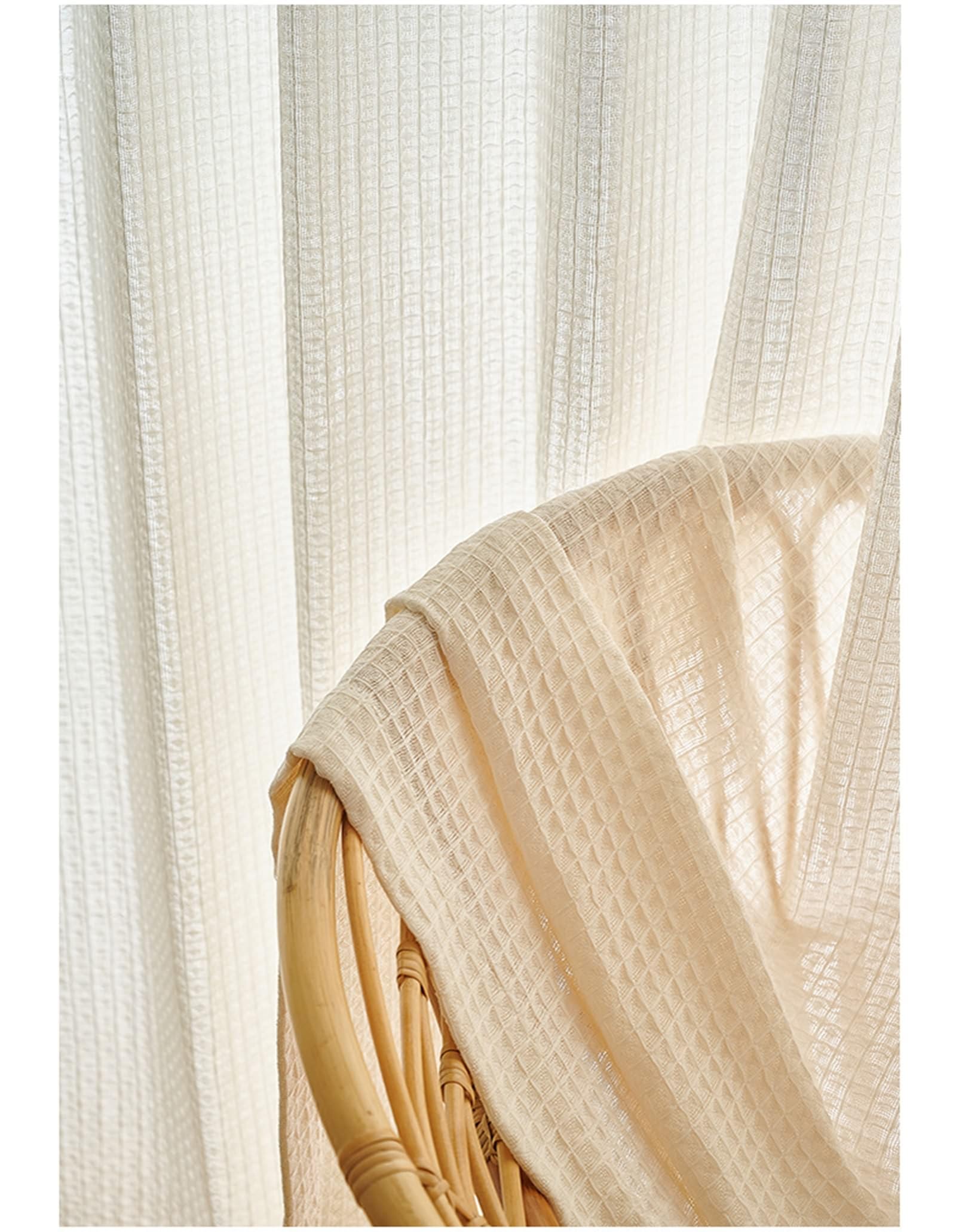 Rideaux occultants beige anti-lumière lot de 2 pour bien dormir 137 x 214 cm