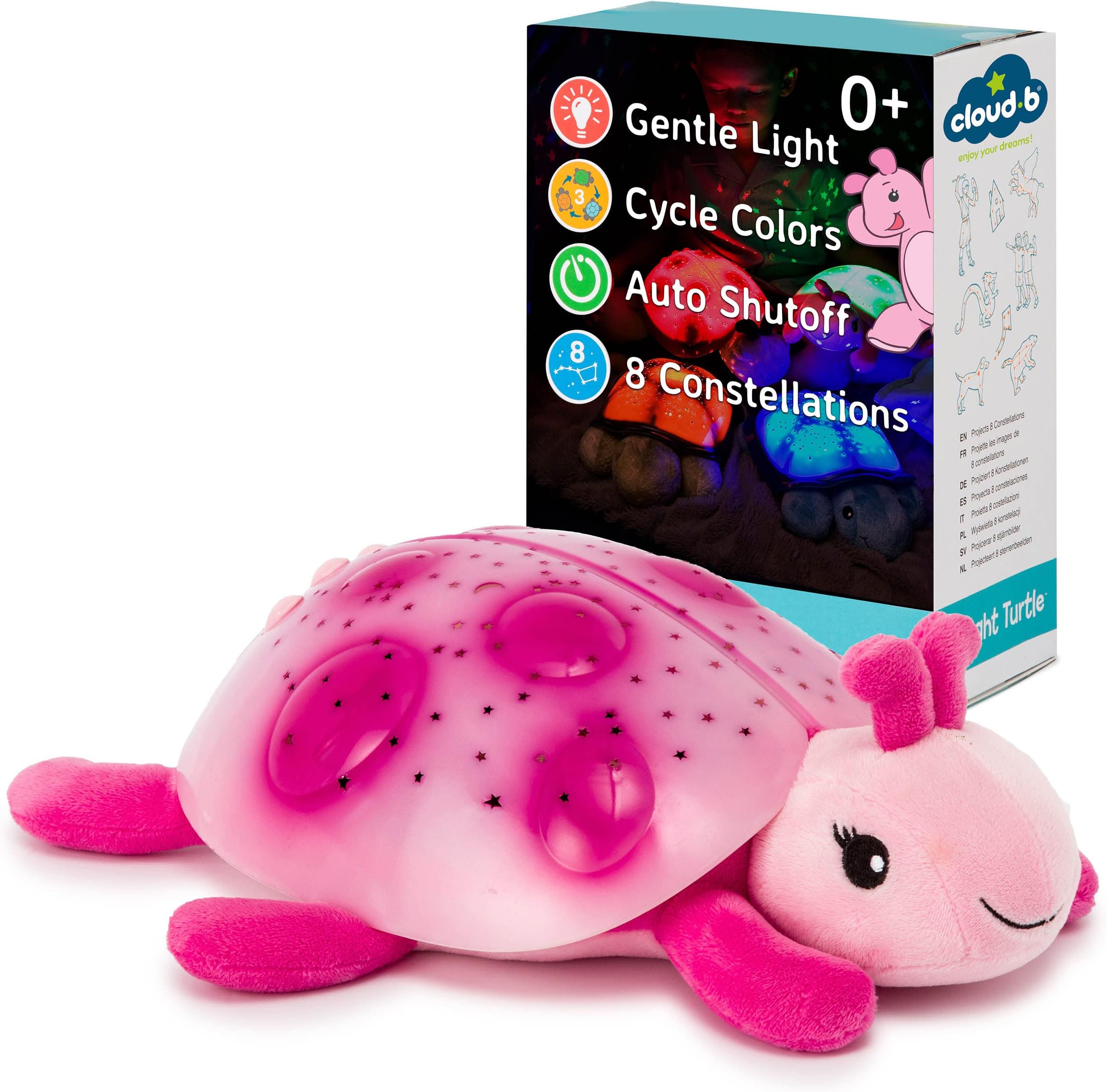 Cloud BTwilight Ladybug Pink - Star Projector Night Light Kids | Sleep Aid for Babies, Eases Fear of Dark with Soothing Sounds & Auto Shut Off | Newborn Essentials Soothers Gift-Ready for Parents