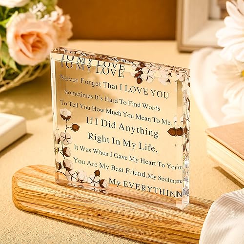 Miniatura 2 de To My Love - Regalo acrílico para ella, regalos románticos para novio, novia, ideas de amor, aniversario, San Valentín, cumpleaños, regalo de novia