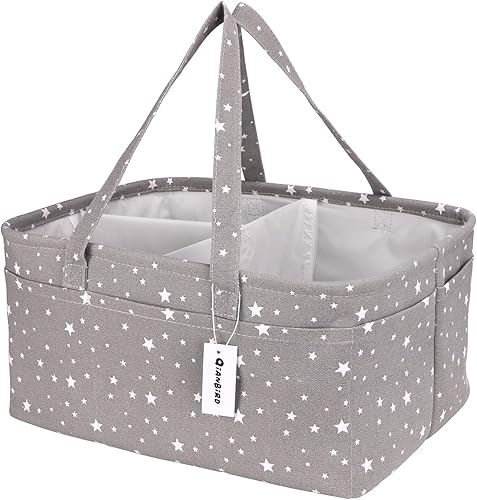 Organizador de pañales para bebé, cesta de pañales portátil extra grande, organizador de pañales, bolsa de mano para cambiador, cesta de baby shower